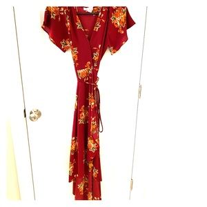 Gorgeous Floral Wrap Dress